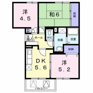 サンガーデン北川 Ⅱ【2階】の間取り
