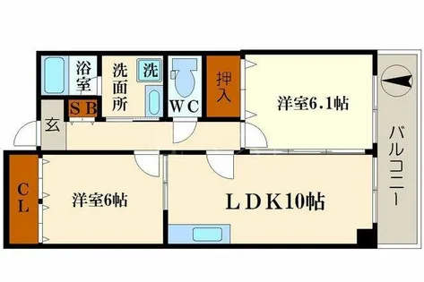 グランドムール【5階】の間取り