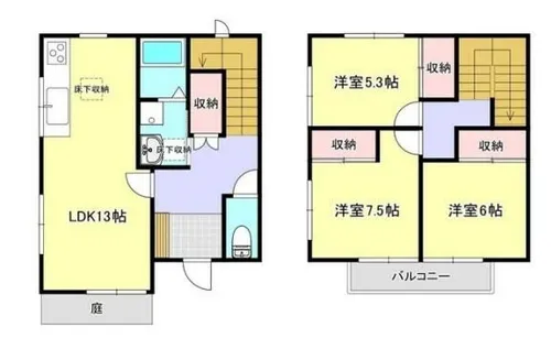 ハイツヤヒチ【1階】の間取り