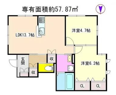 QBTⅧ【1階】の間取り