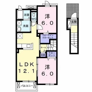 ボヌール メゾン【2階】の間取り
