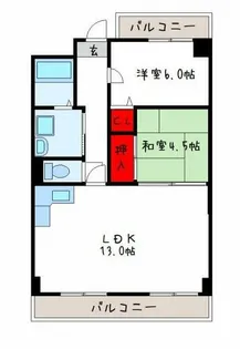 ラフォーレ八尾【5階】の間取り