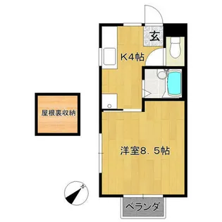 ウッドヴィレッヂ【206号室】の間取り
