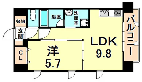シュマン ヴェール【3階】の間取り