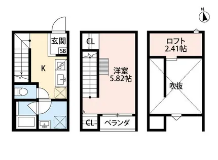 大阪府堺市堺区桜之町東1丁【アパート】の間取り