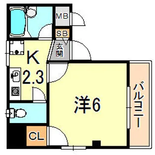 カーサ滝の茶屋【3階】の間取り