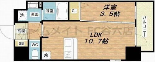 エスリード新大阪ザ・マーク【4階】の間取り