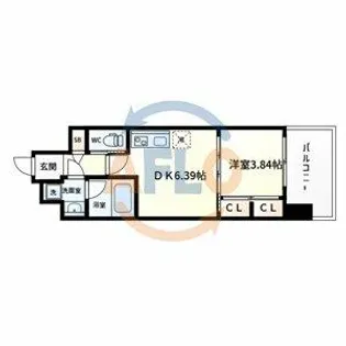 プレジオ松屋町【9階】の間取り