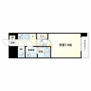 WGB江坂【2階】の間取り