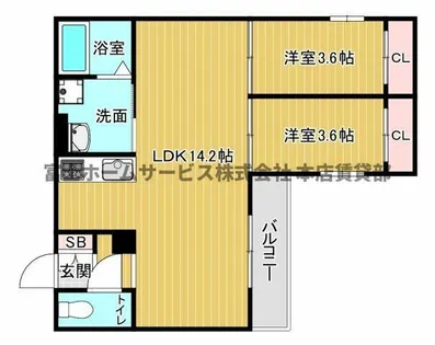 Tio住吉大社【1階】の間取り