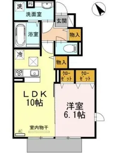 兵庫県三木市志染町東自由が丘3丁目【アパート】の間取り