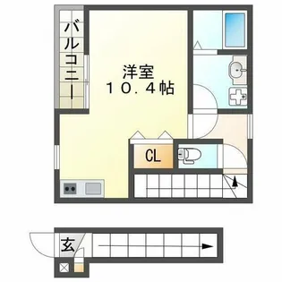 ジーメゾン塩屋【2階】の間取り