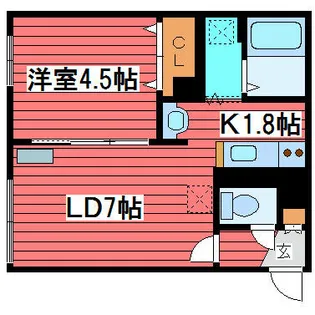 Park Well 札大前【301号室】の間取り