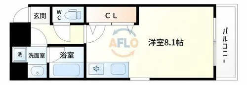 アーデン江坂Ⅱ【9階】の間取り