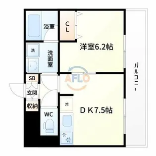 ES-Grande江坂公園【5階】の間取り