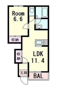 スターテラス22 A棟【1階】の間取り