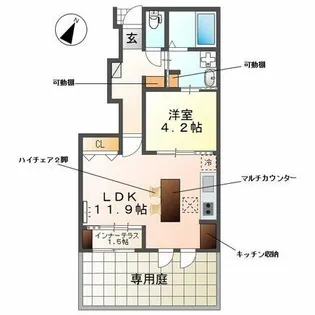 Woodstock Nest【1階】の間取り