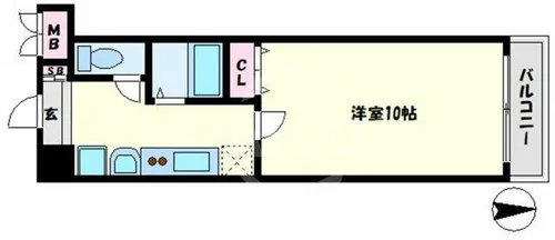 ロイヤルキャッスル【9階】の間取り