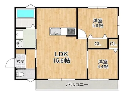 メゾン林【2階】の間取り