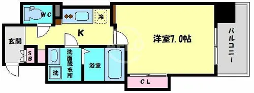 ファーストフィオーレ本町イースト【1階】の間取り