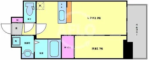 セレニテ天満橋アリア【13階】の間取り