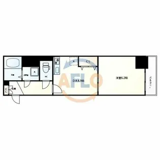 サムティ松屋町【9階】の間取り