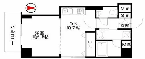 エルブ南船場【1102号室】の間取り