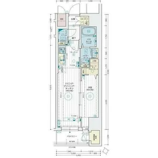 エステムコート名古屋葵【7階】の間取り