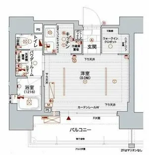 レジュールアッシュ梅田WEST【8階】の間取り
