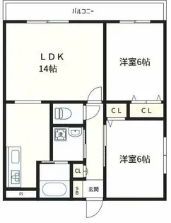 ラシーヌ御崎【6階】の間取り