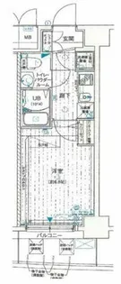 ラシュレエグゼ難波西【9階】の間取り