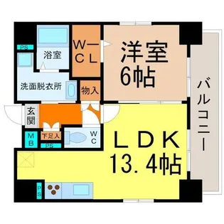 ボワドブローニュ【6階】の間取り