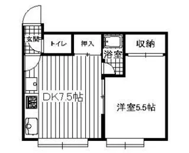 ルナフラッツ【107号室】の間取り