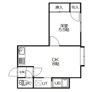 ルナフラッツ【206号室】の間取り