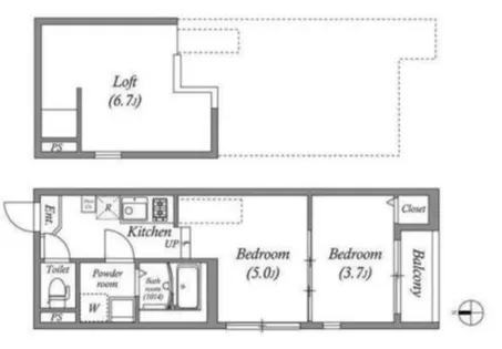 仮)東野八反畑町A【1階】の間取り