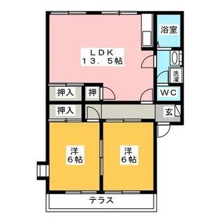 エステート雅Ⅱ【1階】の間取り