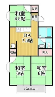 ディアコート小金台C棟【2階】の間取り