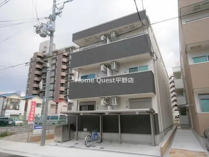 大阪府大阪市東住吉区湯里5丁目【アパート】の外観