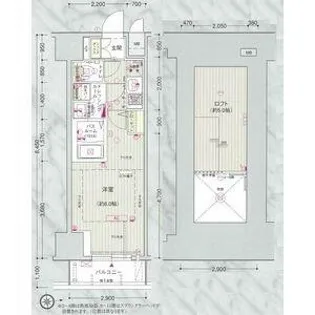 エステムコート名古屋栄デュアルレジェンド【3階】の間取り