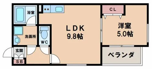 Mi・Casa阿倍野昭和町【3階】の間取り