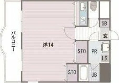 アーバンビラ大名【6階】の間取り