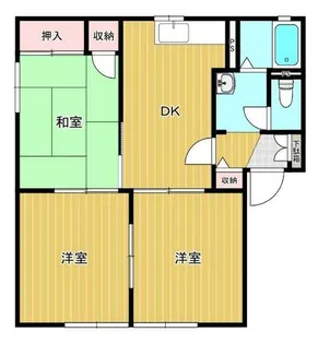コーポコスモスⅡ【102号室】の間取り
