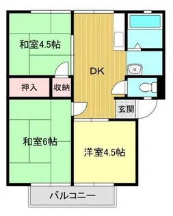 ドリームハイツ出石C棟【107号室】の間取り