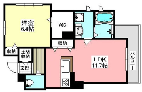 レジデンス ラ・リビエール【201号室】の間取り