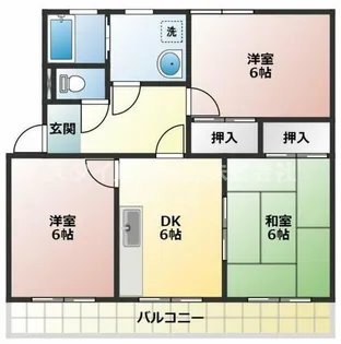 シティ ナカヤマB棟【2階】の間取り