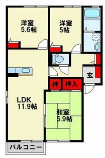 トレ アマーレ【1階】の間取り