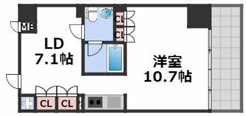 アーデンタワー南堀江【3階】の間取り