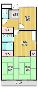 ヴィルフォーレミチハタ【102号室】の間取り