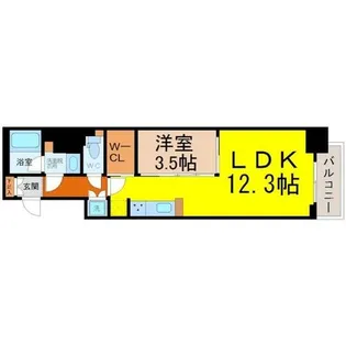 スリーアイランドタワー久屋大通【3階】の間取り