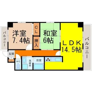 シティーコート翠雲【6階】の間取り